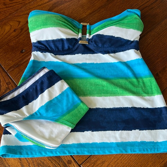 Lauren 2 piece tankini Preowned sz 8 - Picture 1 of 5